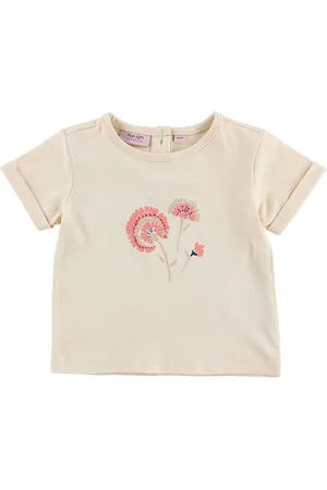Noa Noa T-shirt - Creme m. Blomster