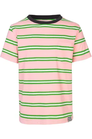 Mads Norgaard T-shirt - Trolino - LyserÃ¸d/GrÃ¸nstribet