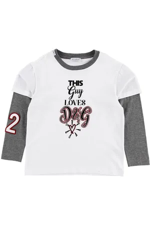 Dolce & Gabbana Bluse - Millennials - Hvid/GrÃ¥ m. Print/Patches