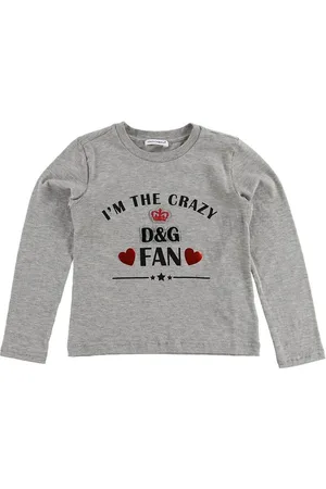 Dolce & Gabbana Bluse - Millennials - GrÃ¥meleret m. Fan Print