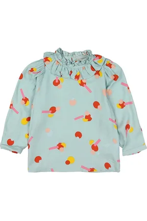 Stella McCartney Bluse - Viskose - Mint m. MÃ¸nster