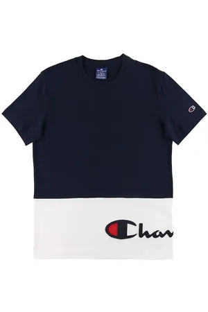 Champion Fashion T-shirt - Navy/Hvid m. Logo