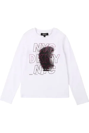 DKNY Bluse - Junior D3 - Hvid m. Tryk