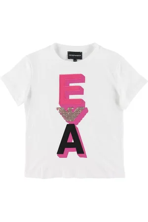 Emporio Armani T-shirt - Hvid m. Pink/Guld