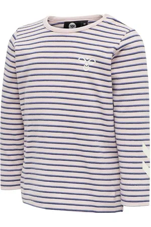 Hummel Bluse - HMLKoral - LyserÃ¸d/Lillastribet