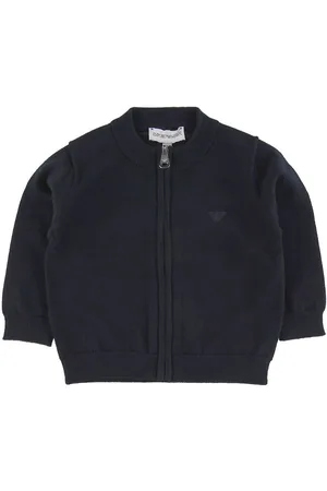 Emporio Armani Cardigan - Bomuld/Uld - Navy
