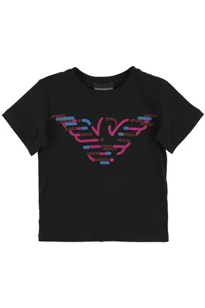 Emporio Armani T-shirt - Sort m. Pailletter