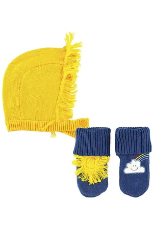 Stella McCartney Luffer/Babyhjelm - Weather - Gul/Navy