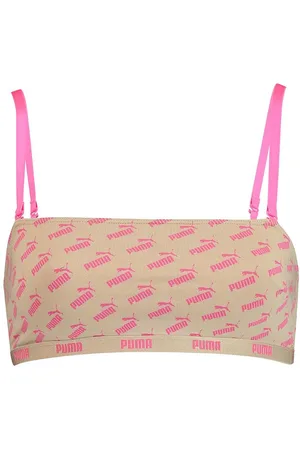 PUMA Top - Bandeau - Beige m. Logoer