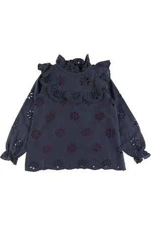 Soft Gallery Bluse - Gaxine - Anthracite m. Blomster