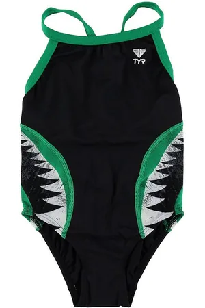 Tyr Badedragt - Shark Bite Diamondfit - Sort/GrÃ¸n
