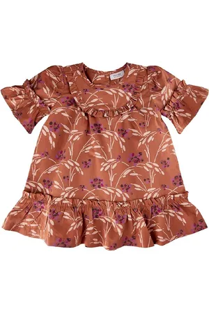 Noa Noa Kjole - Brun m. Blomster