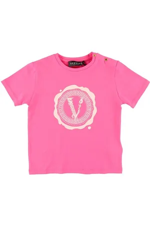 VERSACE T-shirt - Fuchsia m. Logo