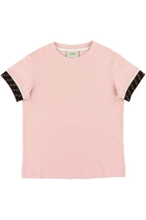Fendi T-shirt - Rosa m. Logokanter
