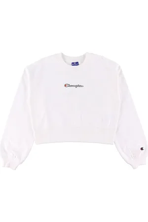 Champion Fashion Sweatshirt - Cropped - Hvid m. Logo
