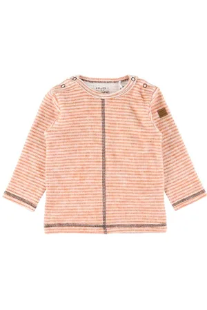 Hust and Claire Bluse - August - Orange/Hvidstribet