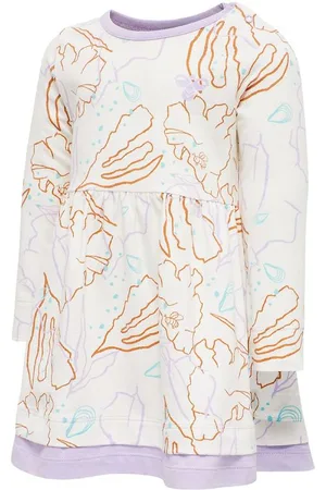 Hummel Kjole - hmlOlivia - Hvid m. Print