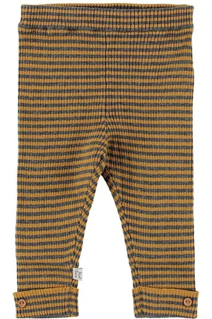 Hust and Claire Leggings - Lolly - Strik - MÃ¸rkegrÃ¥/Karrygul m.