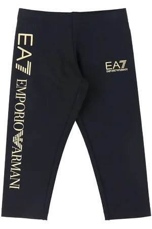 EA7 Leggings - Sort m. Guld/Logo
