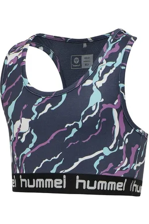 Hummel TrÃ¦ningstop - hmlMimmi - MÃ¸rkegrÃ¥ m. mÃ¸nster