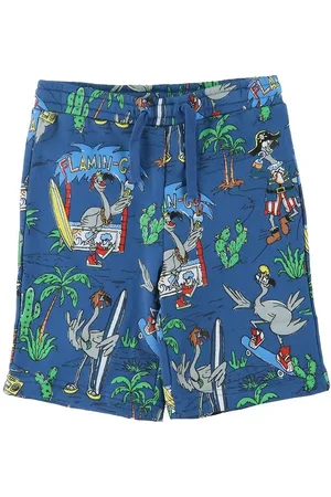 Stella McCartney Sweatshorts - BlÃ¥ m. Flamingoer