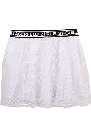 Karl Lagerfeld Nederdel - Organic Vision - Hvid m. Logoer