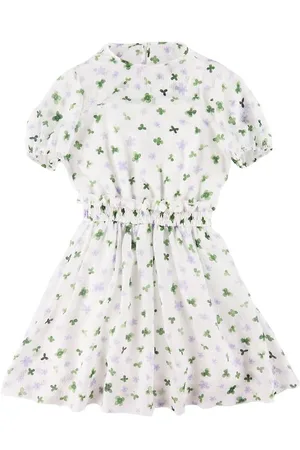 Emporio Armani Kjole - Silke - Hvid m. Blomster