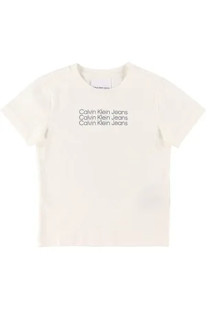 Calvin Klein T-shirt - Reg - Greige/Navy
