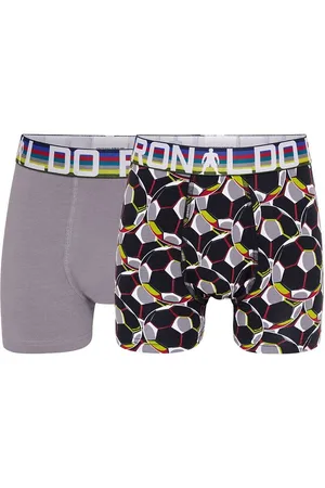 JBS Ronaldo Boxershorts - 2-pak - GrÃ¥/Sort m. MÃ¸nster