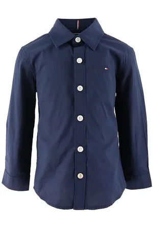 Tommy Hilfiger Skjorte - Solid Stretch - Organic - Twilight Navy