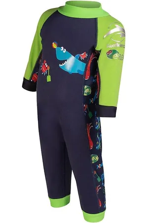 Konfidence Badeheldragt - UV50+ - Navy/Lime Fergal