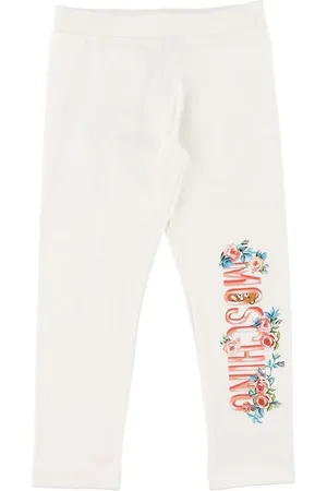 Moschino Leggings - Cloud m. Tekst/Blomster