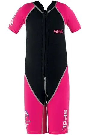 SEAC Badeheldragt - Dolphin Shorty Girl 1,5 mm - Sort/Pink