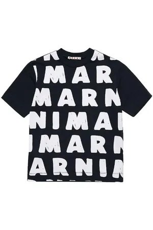 Marni T-shirt - Sort m. AOP Logo