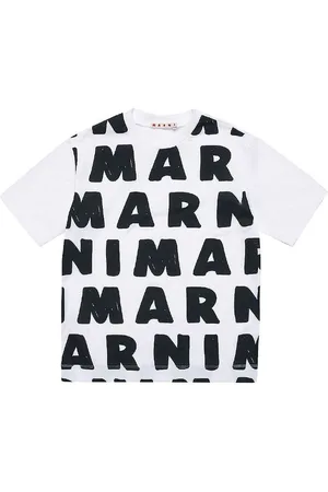Marni T-shirt - Hvid m. AOP Logo