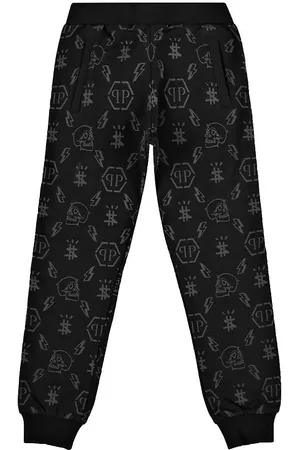 Philipp Plein Sweatpants - Monogram - Sort m. Print