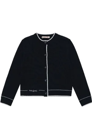 Marni Cardigan - Uld - Navy m. Hvid