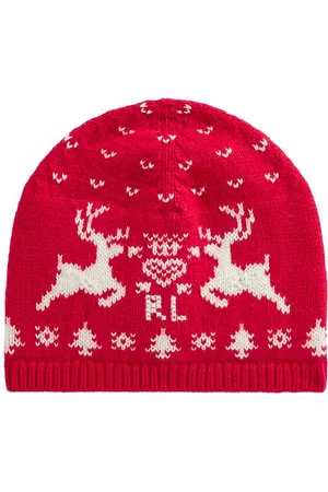 Ralph Lauren Hue - Bomuld/Uld - Classics - RÃ¸d m. MÃ¸nster