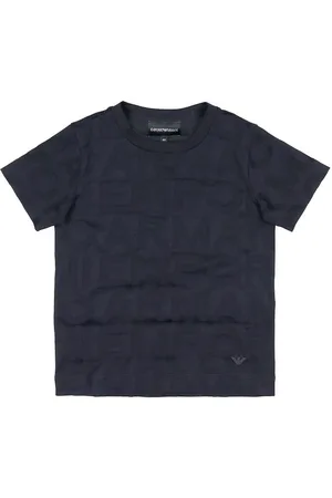 Emporio Armani T-shirt - Navy m. Tekst