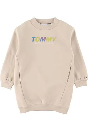Tommy Hilfiger Kjole - Sweat - Multi Shine Print - Smooth Stone