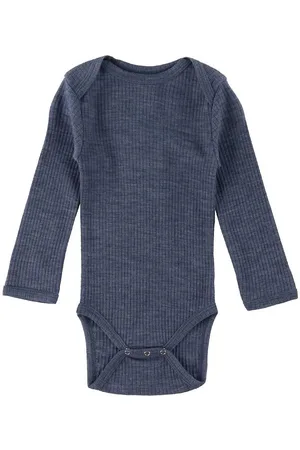Smallstuff Body l/Ã¦ - Uld - Denim Melange