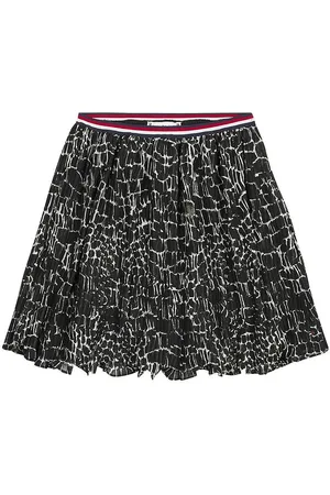 Tommy Hilfiger Nederdel - Sort Dyreprint