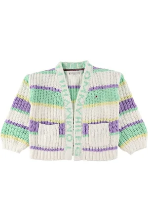 Tommy Hilfiger Cardigan - Strik - Ecru Colored Stripe