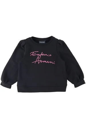 Emporio Armani Sweatshirt - Sort m. Pink/Similisten