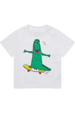 Stella McCartney T-shirt - Hvid m. Krokodille