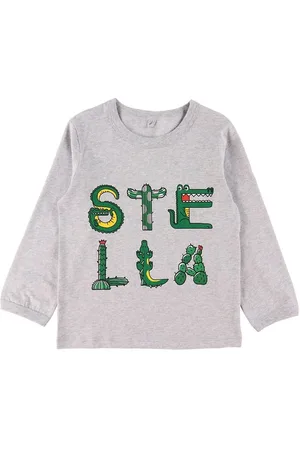 Stella McCartney Bluse - GrÃ¥meleret m. Tryk