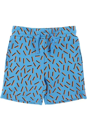 Stella McCartney Sweatshorts - BlÃ¥ m. Orange