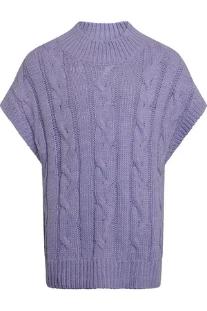 Grunt Vest - Strik - Brie - Purple