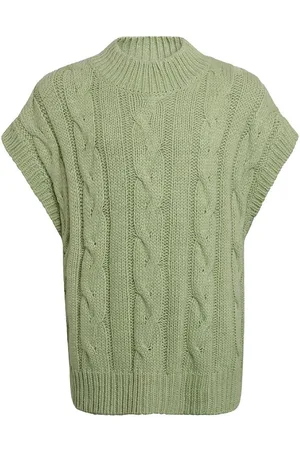 Grunt Vest - Strik - Brie - Light Green