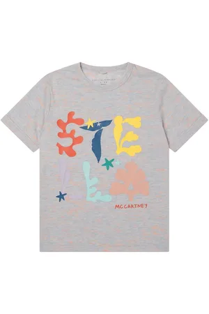 Stella McCartney T-shirt - GrÃ¥meleret m. Print